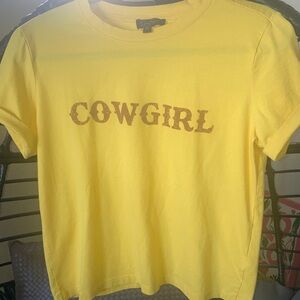 Jessica Simpson Yellow Crewneck Graphic Tee